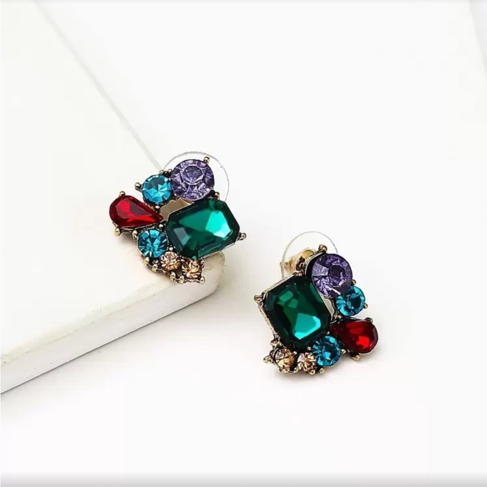 ✨NEW Crystal Elegant Multicolor Gemstone Earrings - Picture 4 of 6